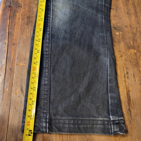 Tap A L'oeil black distressed wash biker Jean - Picture 7 of 15